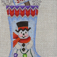 Skinny Mini Sock with Snowman