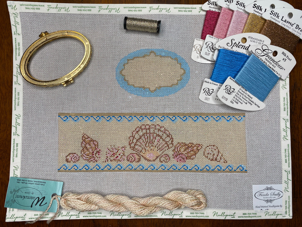 Seashells Oval Hinged Box with starter threads