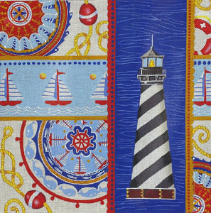 Nautical Suzani Collage IV - Lighthouse