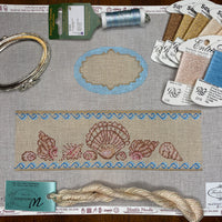 Seashells Oval Hinged Box with starter threads