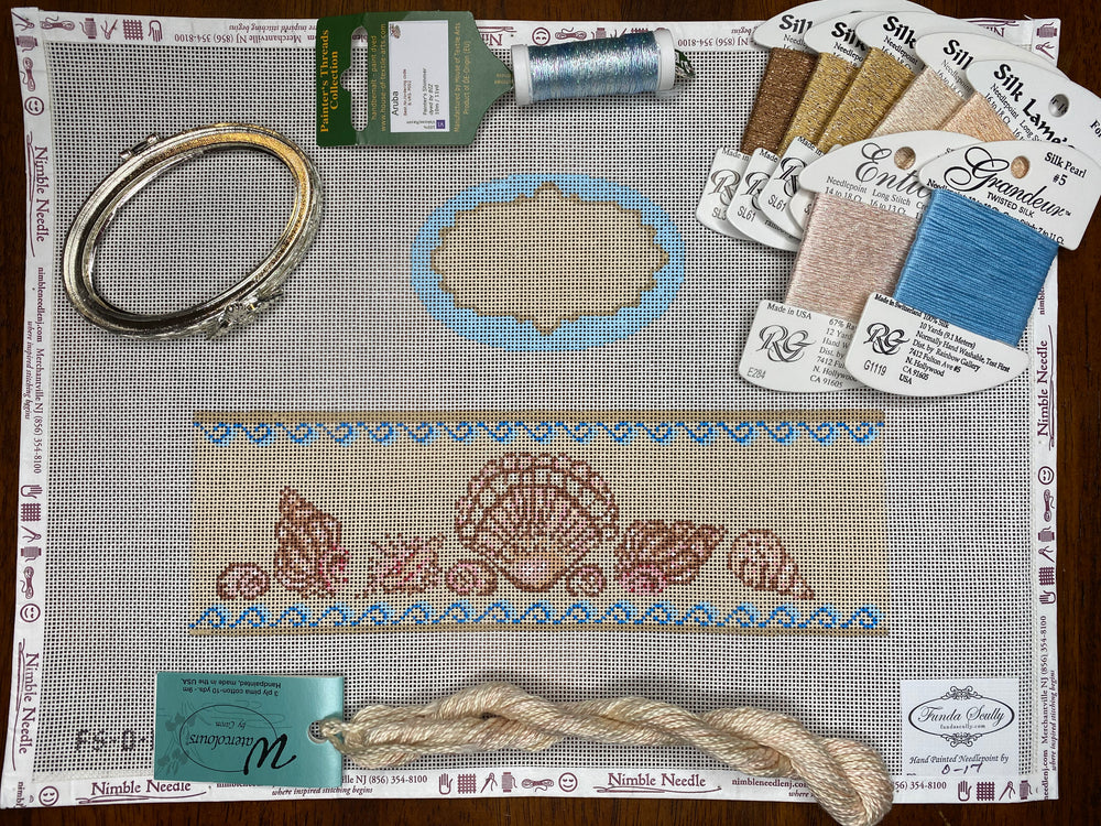 Seashells Oval Hinged Box with starter threads