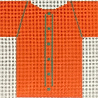 Orange Sweater with stitch guide