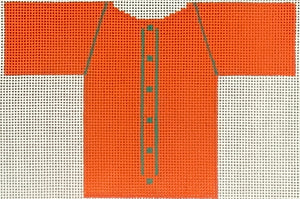 Orange Sweater with stitch guide