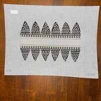 Black/Cream 6 Panel Ornament