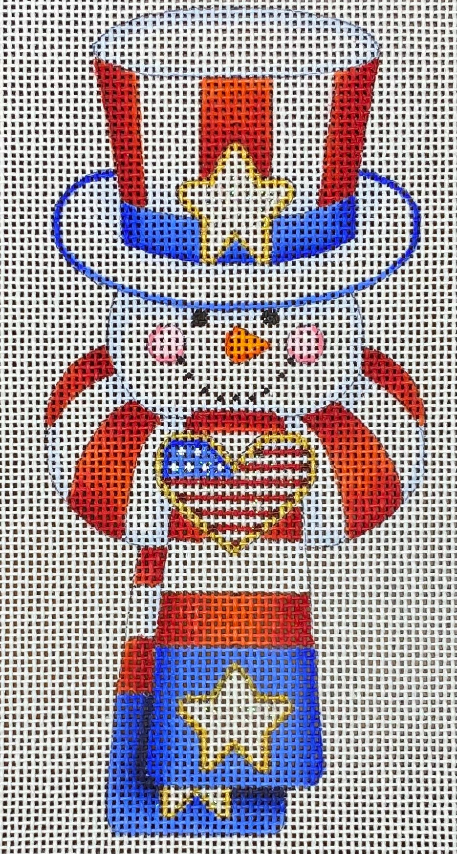 Patriotic Scarf Snowman