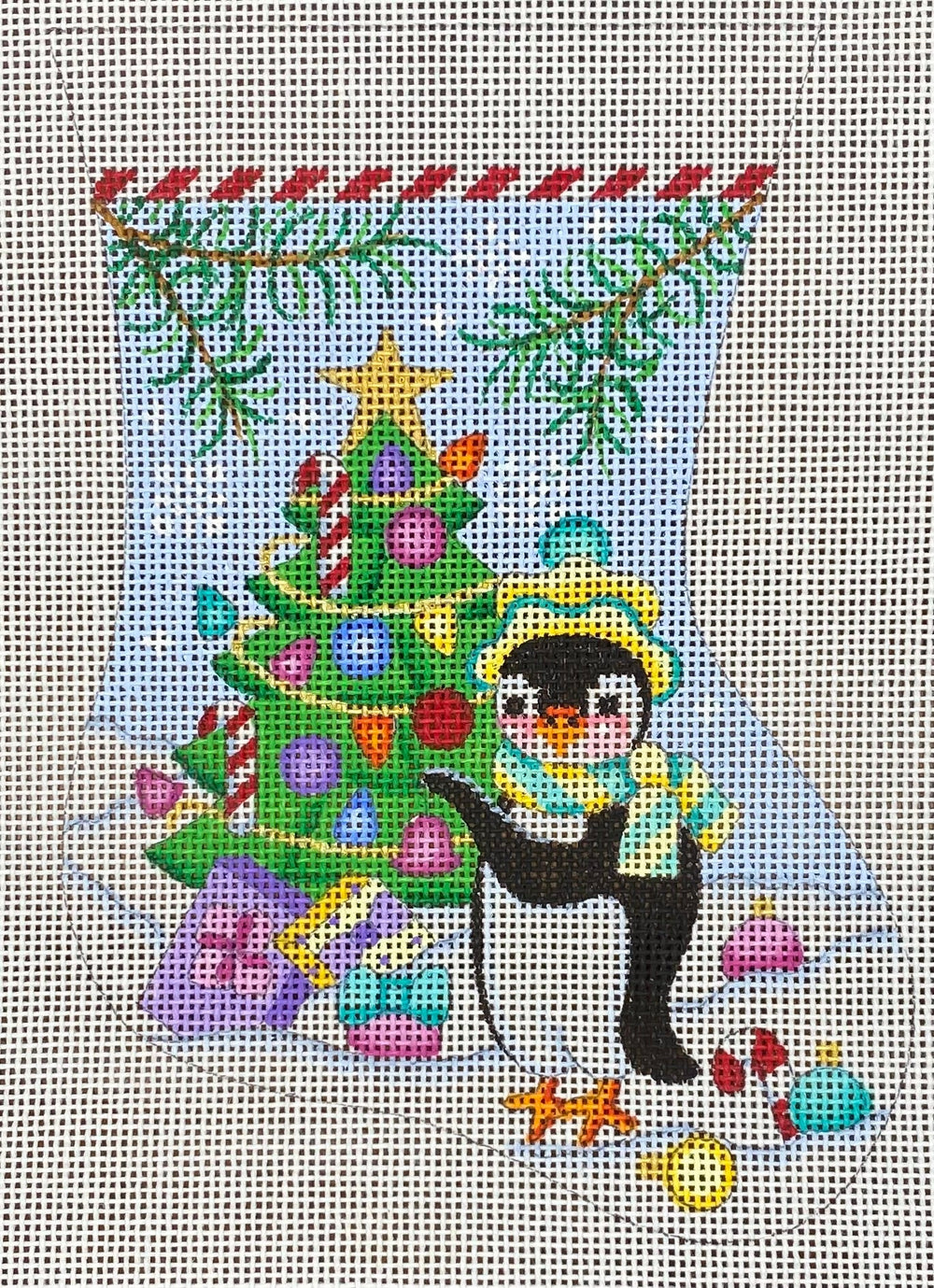 Penguin/Tree Mini Sock
