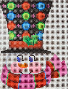 Multicolor Dots Snowman