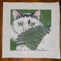 Cat with Fern
