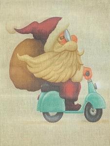 Santa on Vespa (Print)