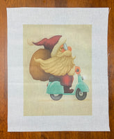 Santa on Vespa (Print)
