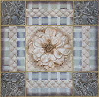 Taupe & Blue Rose Collage
