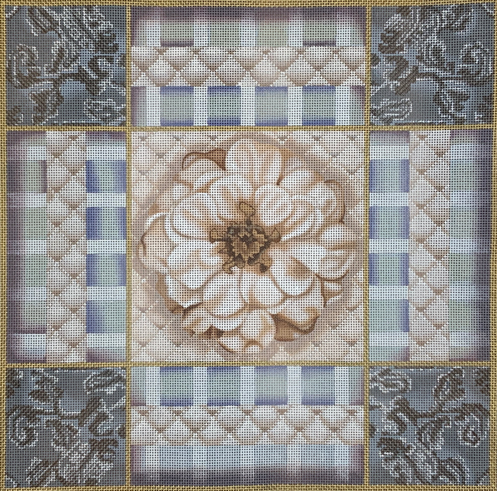 Taupe & Blue Rose Collage
