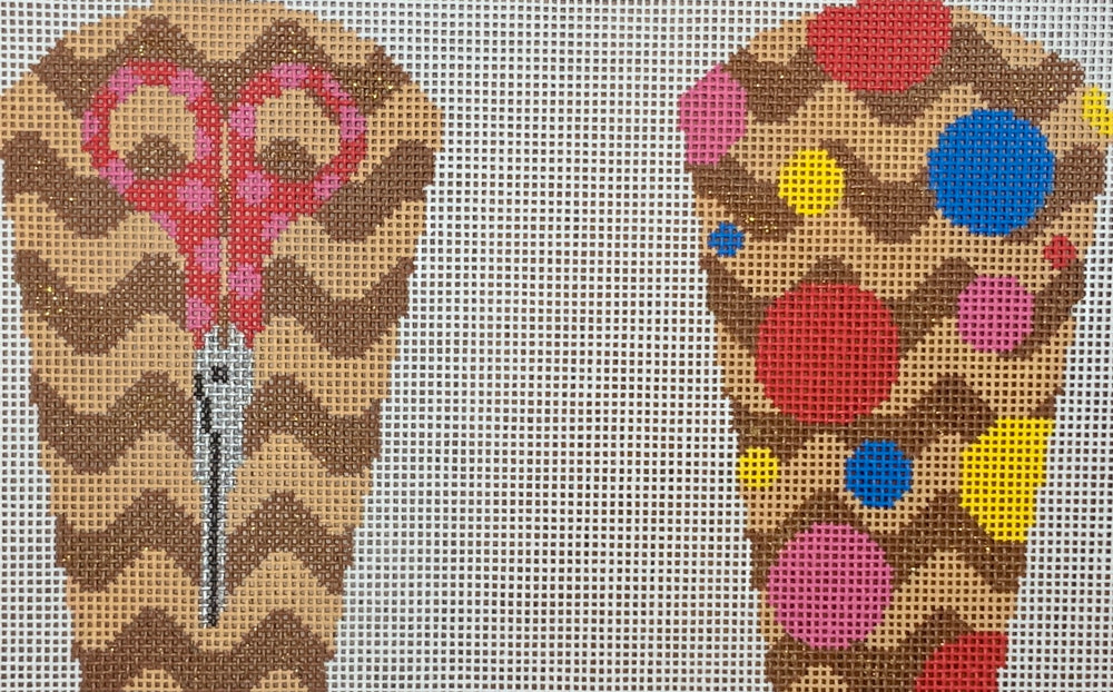 Scissor Case - Sandy and Polka Dots
