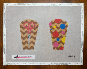 Scissor Case - Sandy and Polka Dots