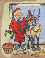 Santa Boy with Reindeer
