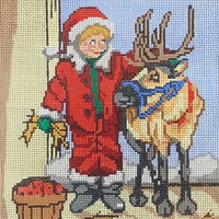 Santa Boy with Reindeer