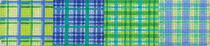 Green/Blue Plaids Cuff Bracelet