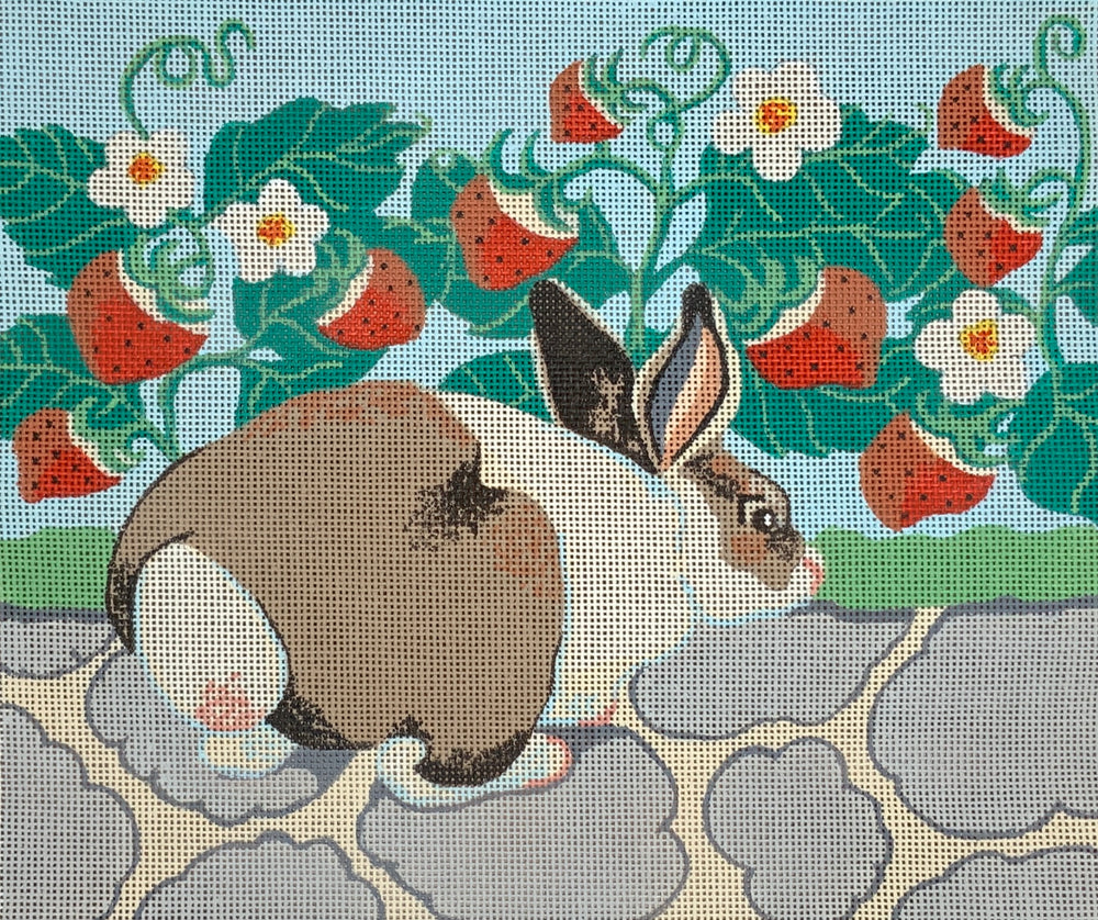Rabbit in the Strawberry Patch