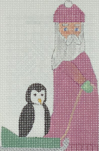Santa with Penguin with stitch guide
