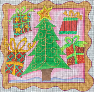 Christmas Tree & Presents Pillow
