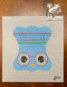 Blue Owl Eyeglass Case
