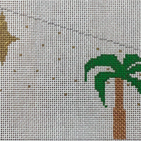 Palm Tree Background with stitch guide