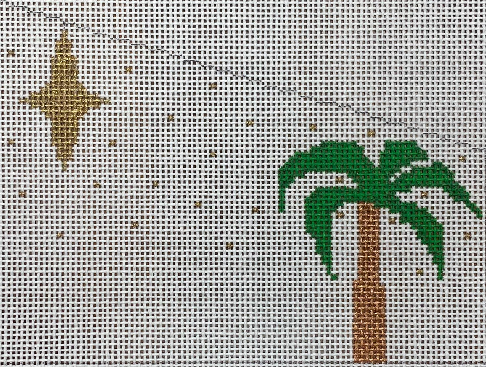 Palm Tree Background with stitch guide