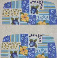 Blue and Yellow Floral Collage Adelaide Bag
