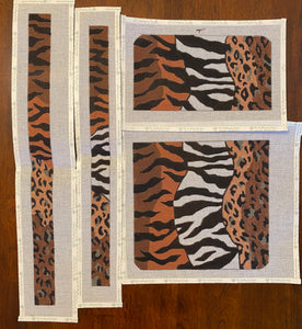 4 pc Animal Print Bag