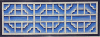 Lattice Frieze - Blue & White
