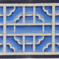 Lattice Frieze - Blue & White