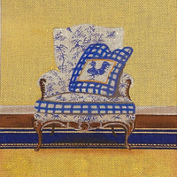 Blue and White Chair