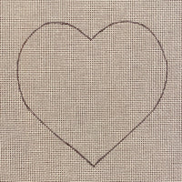 Hearts for Hospice blank outline canvas (1 per pkg, based on availability)