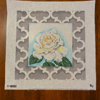 Floral with Gray Trellis Border (trimmed)