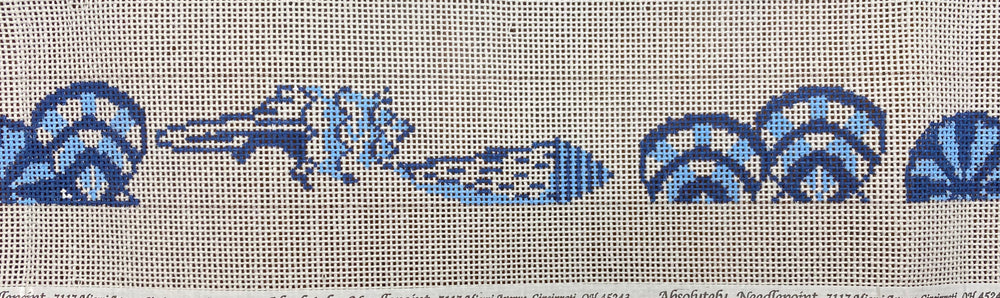 Blue & White Seashell Belt