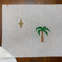 Palm Tree Background with stitch guide