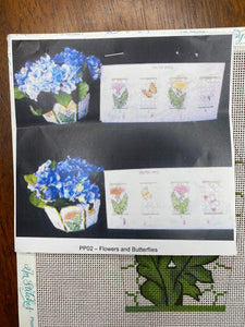 Plant Pot - Flowers & Butterflies