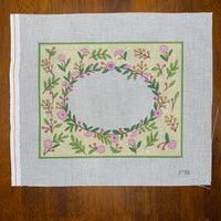 Pink Floral Oval