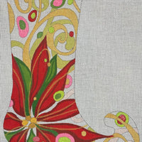 Poinsettia Skinny Stocking