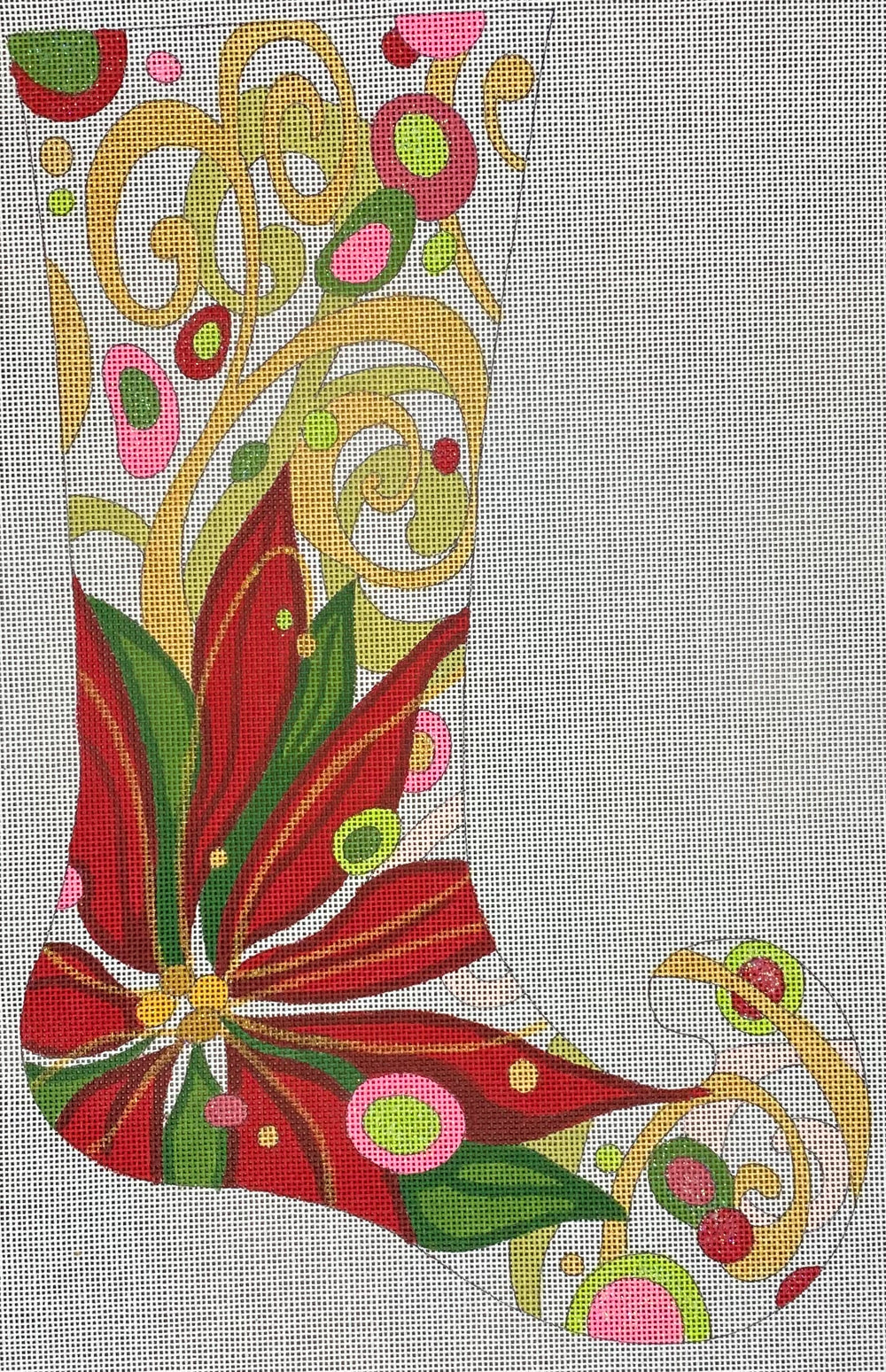 Poinsettia Skinny Stocking