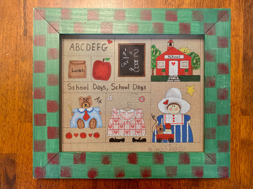 School Days canvas and frame