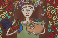 Freda with Rooster and Pig
