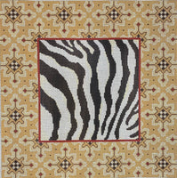 Zebra with Patterned Border
