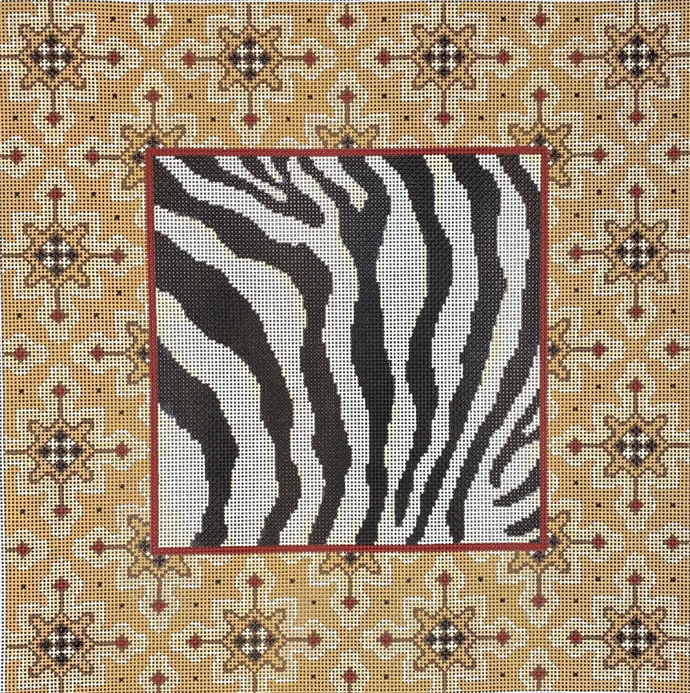 Zebra with Patterned Border