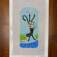 Retro Surfer Cat Eyeglass Case