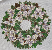 White Poinsettia Wreath
