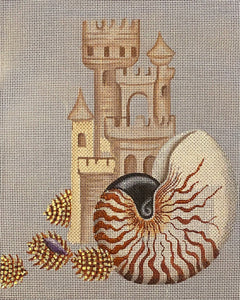 Chambered Nautilus - some stitching