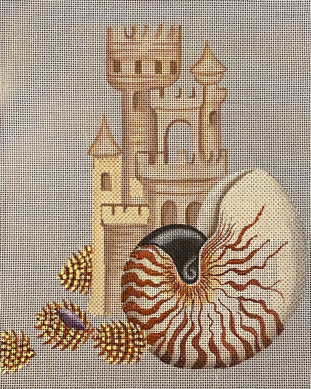 Chambered Nautilus - some stitching