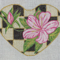 Checkered Floral Heart