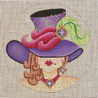 Woman in Purple Hat
